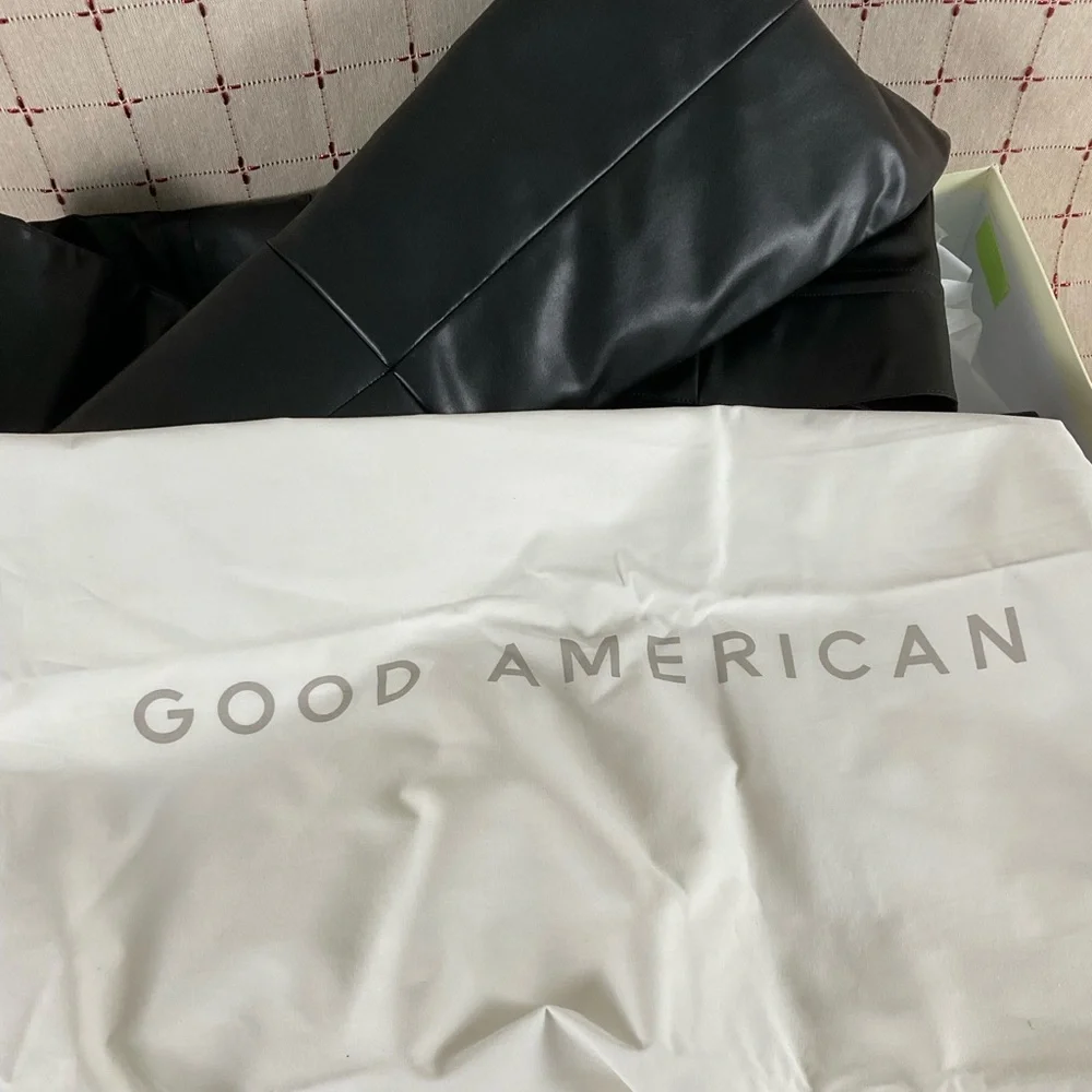 Good American “Carla” Over The Knee Black Boots Ultra High Spool Heel Sz 8 - Picture 7 of 9